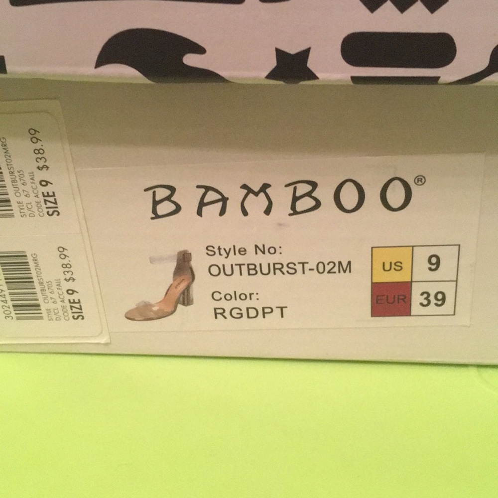 Clear Rose Gold Sandel Heels - Picture 7 of 7